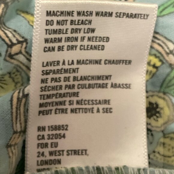 Ro's Garden Sofia Igor Turquoise Floral Boho Sleeveless Short Dress S - Picture 8 of 9